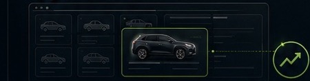 Vehicle inventory record highlighted for retail presentation